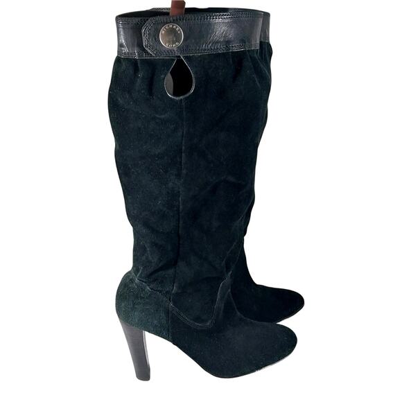 MICHAEL KORS! BLACK GENUINE SUEDE & LEATHER SCRUNCHY SHAFT BOOTS! SZ 9.5M - Picture 11 of 11